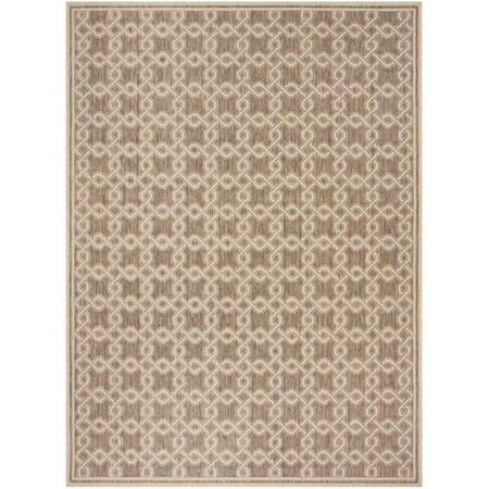 Safavieh 8 ft. x 11 ft.-2 in. Martha Stewart Power Loomed Large Rectangle Area Rug Brown & Creme MSR4253-22-8